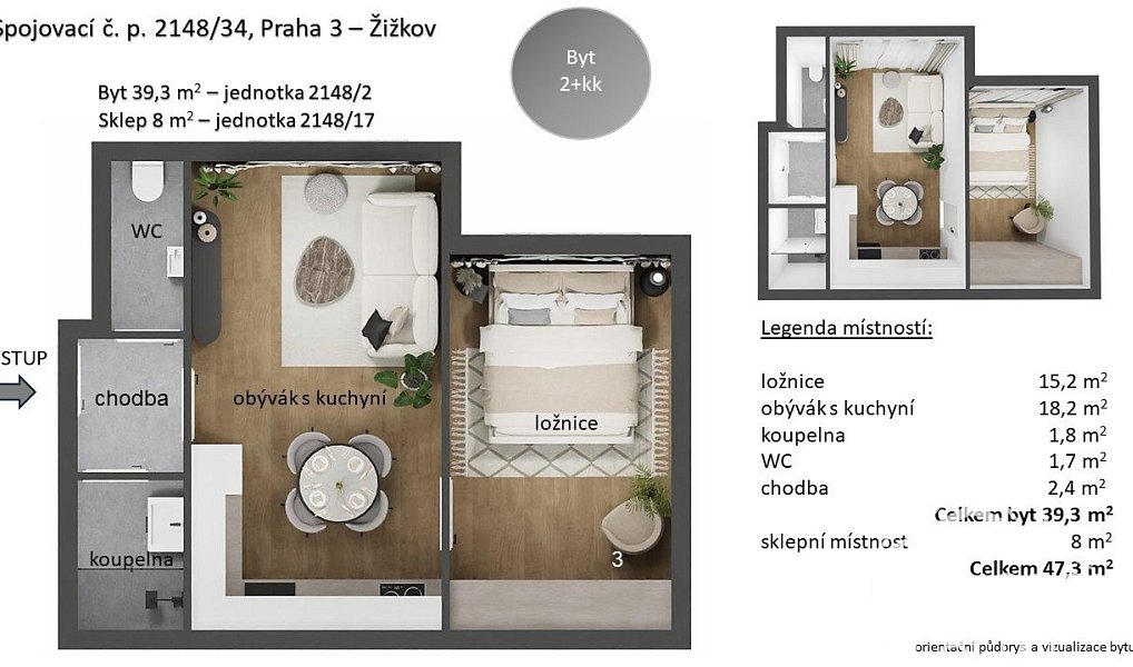Prodej bytu 2+kk 40 m², Praha – náhled fotky 16