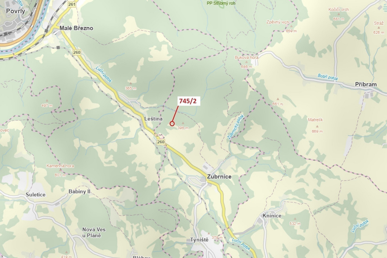 Dražba lesa 5 m²