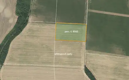 Prodej pole 25 279 m², Břežany, okres Znojmo