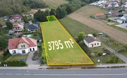 Prodej stavebního pozemku 3 795 m², Pod Knížecím, Neslovice, okres Brno-venkov