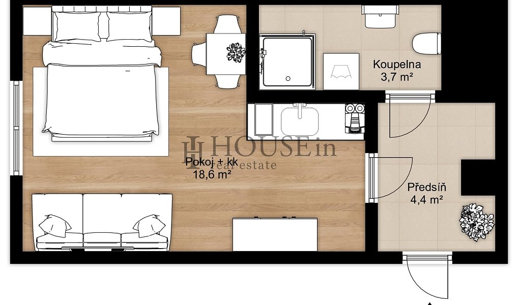 Prodej bytu 1+kk 32 m², Praha – náhled fotky 3