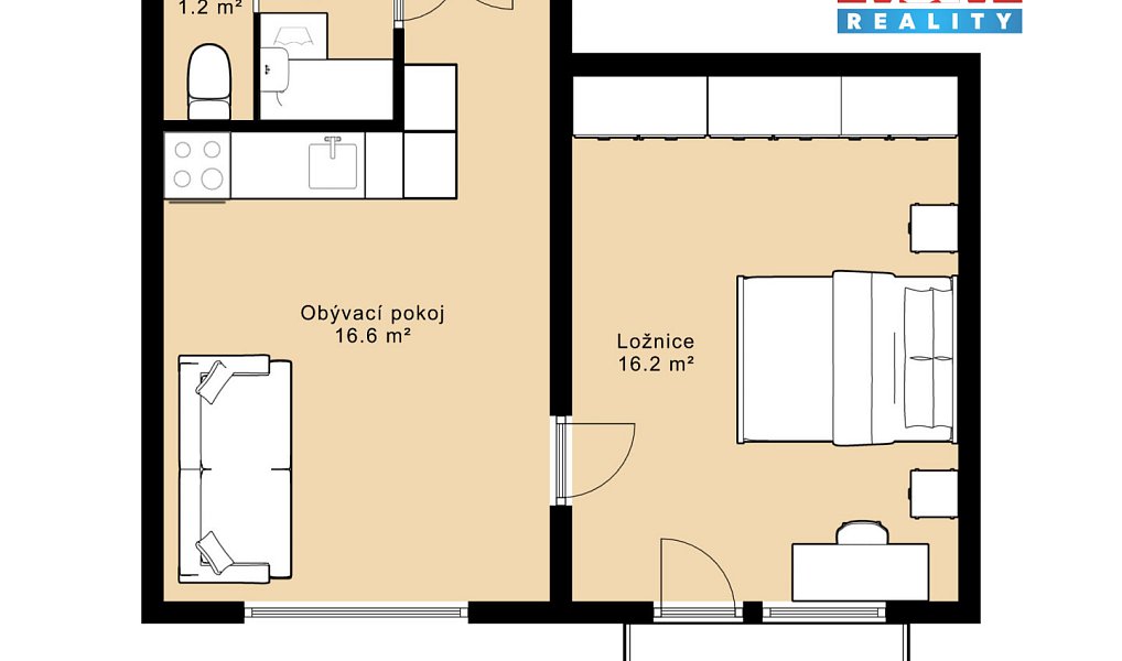 Prodej bytu 1+1 36 m², Jindřichův Hradec – náhled fotky 9