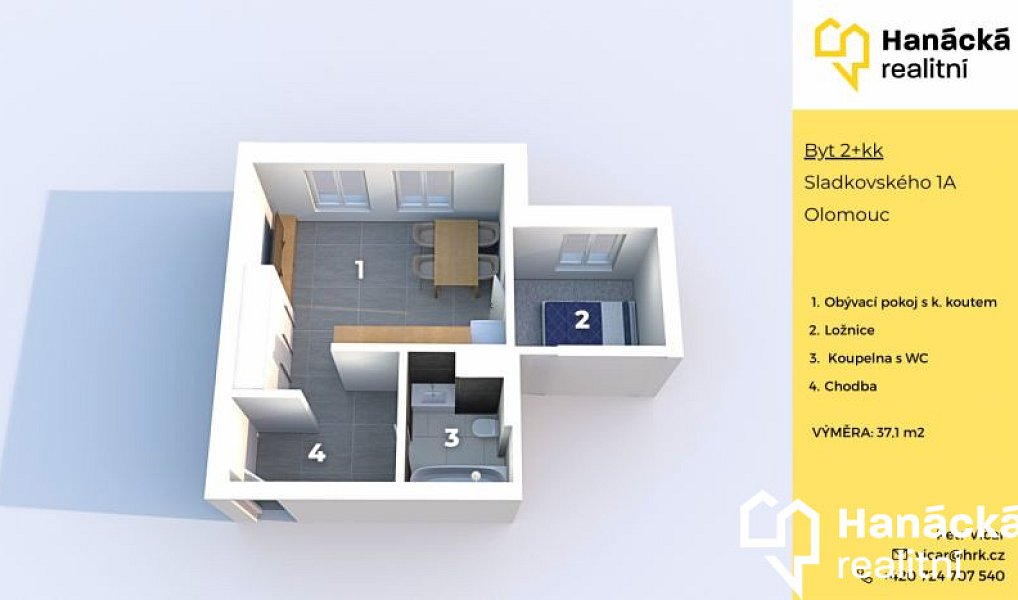 Prodej bytu 2+kk 37 m², Olomouc – náhled fotky 16