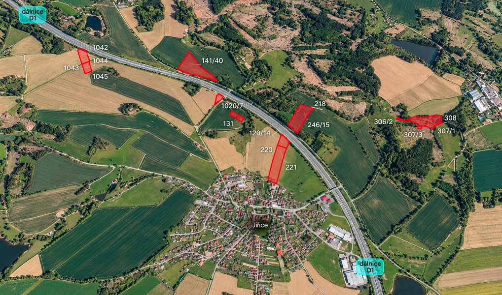 Prodej pozemku, 88121 m², Pelhřimov, Jiřice