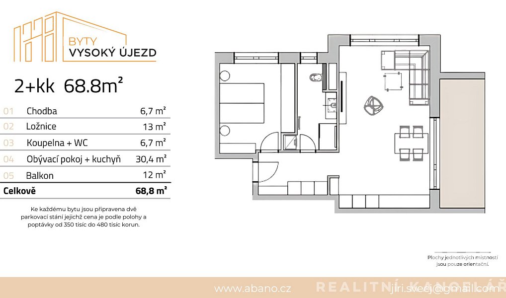 Prodej bytu 2+kk 69 m², Vysoký Újezd – náhled fotky 14