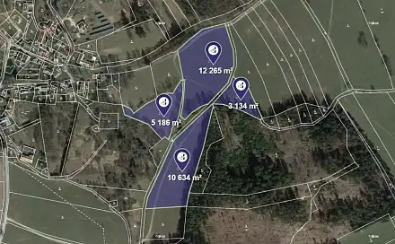 Prodej louky 31 219 m², Lodhéřov, okres Jindřichův Hradec