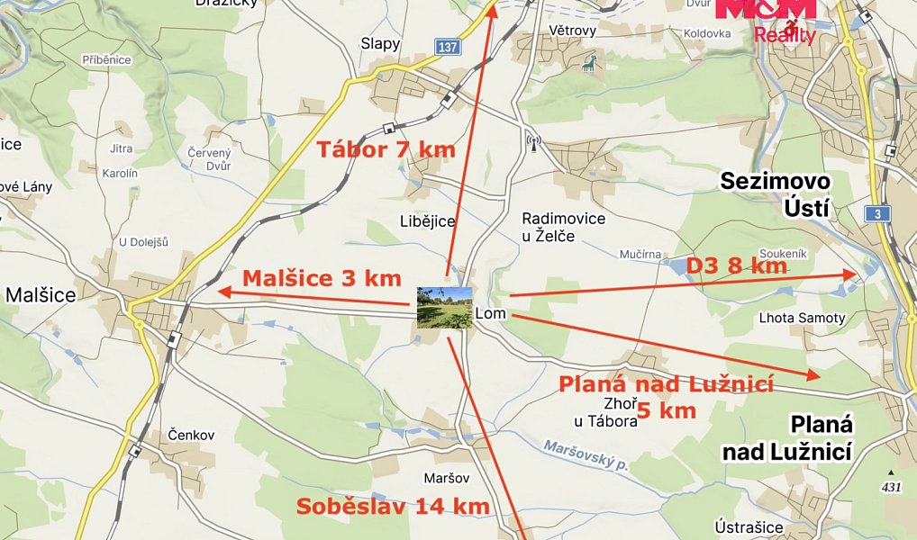 Prodej stavebního pozemku 1 267 m², Lom – náhled fotky 8