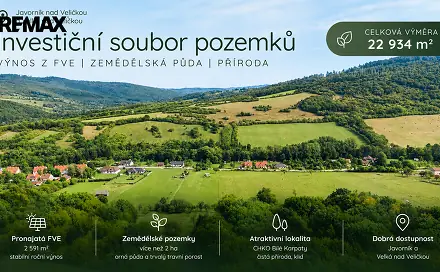 Prodej pole 22 934 m², Javorník, okres Hodonín