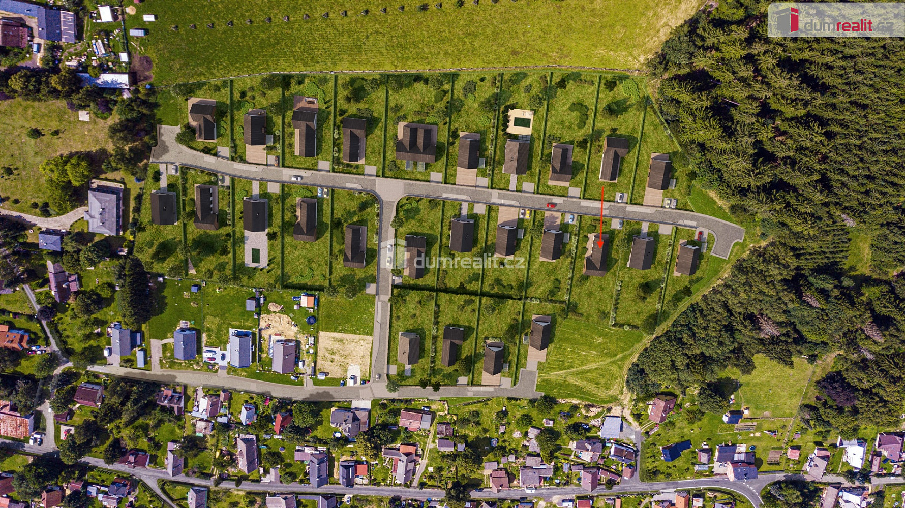 Prodej stavebního pozemku 1 392 m² – fotografie 3