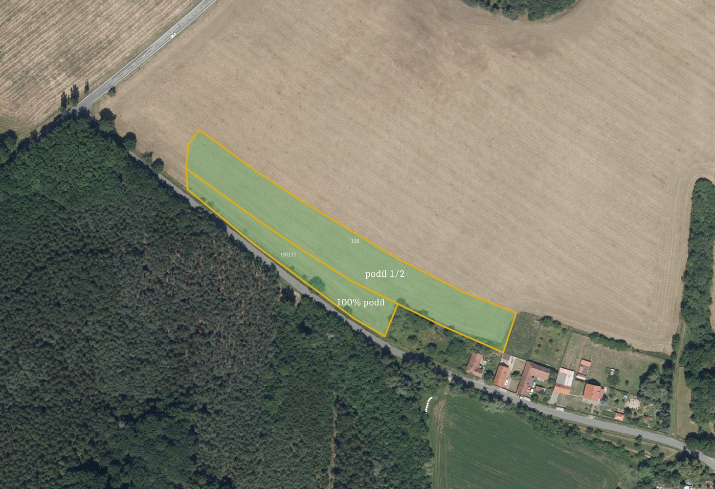 Prodej pole 7 613 m²