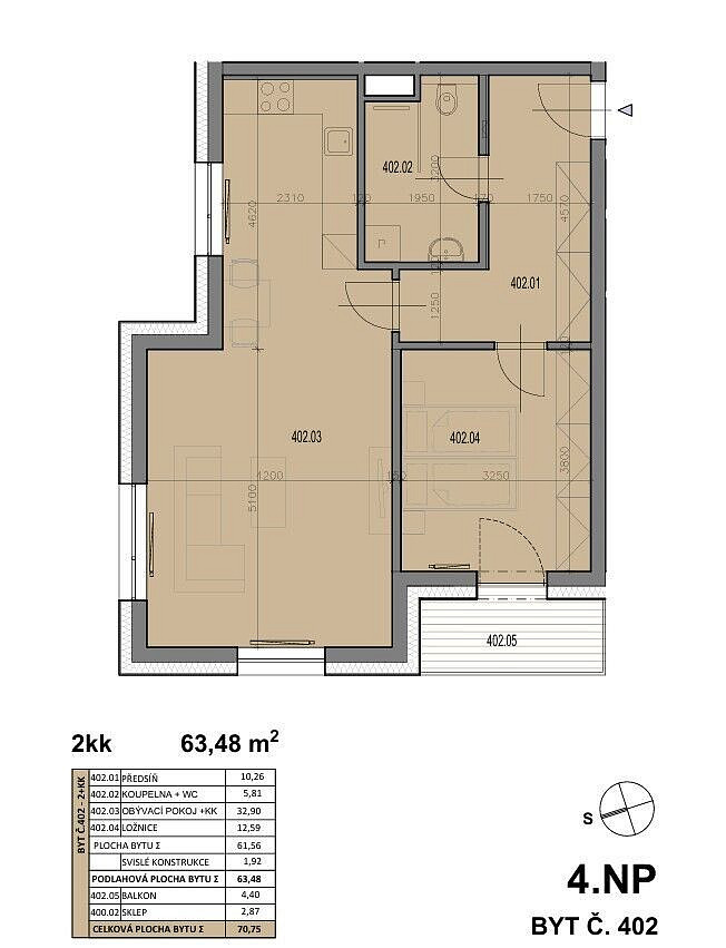 Prodej bytu 2+kk 63 m² – fotografie 5