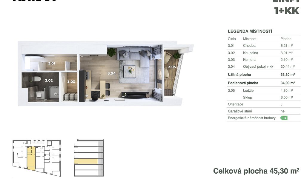 Pronájem bytu 1+kk 35 m², Praha – náhled fotky 4
