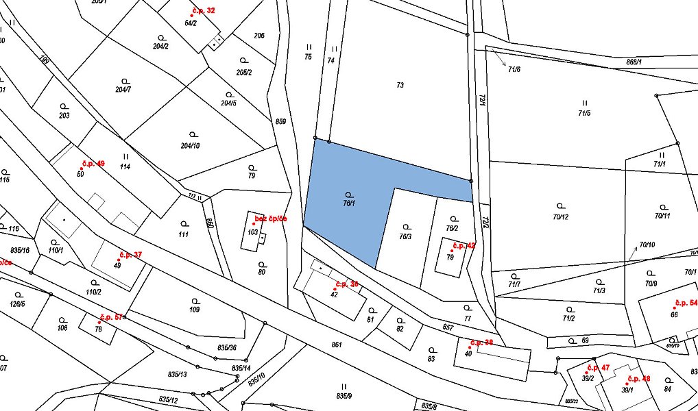 Prodej stavebního pozemku 941 m², Anenská Studánka – fotka 1 z 8