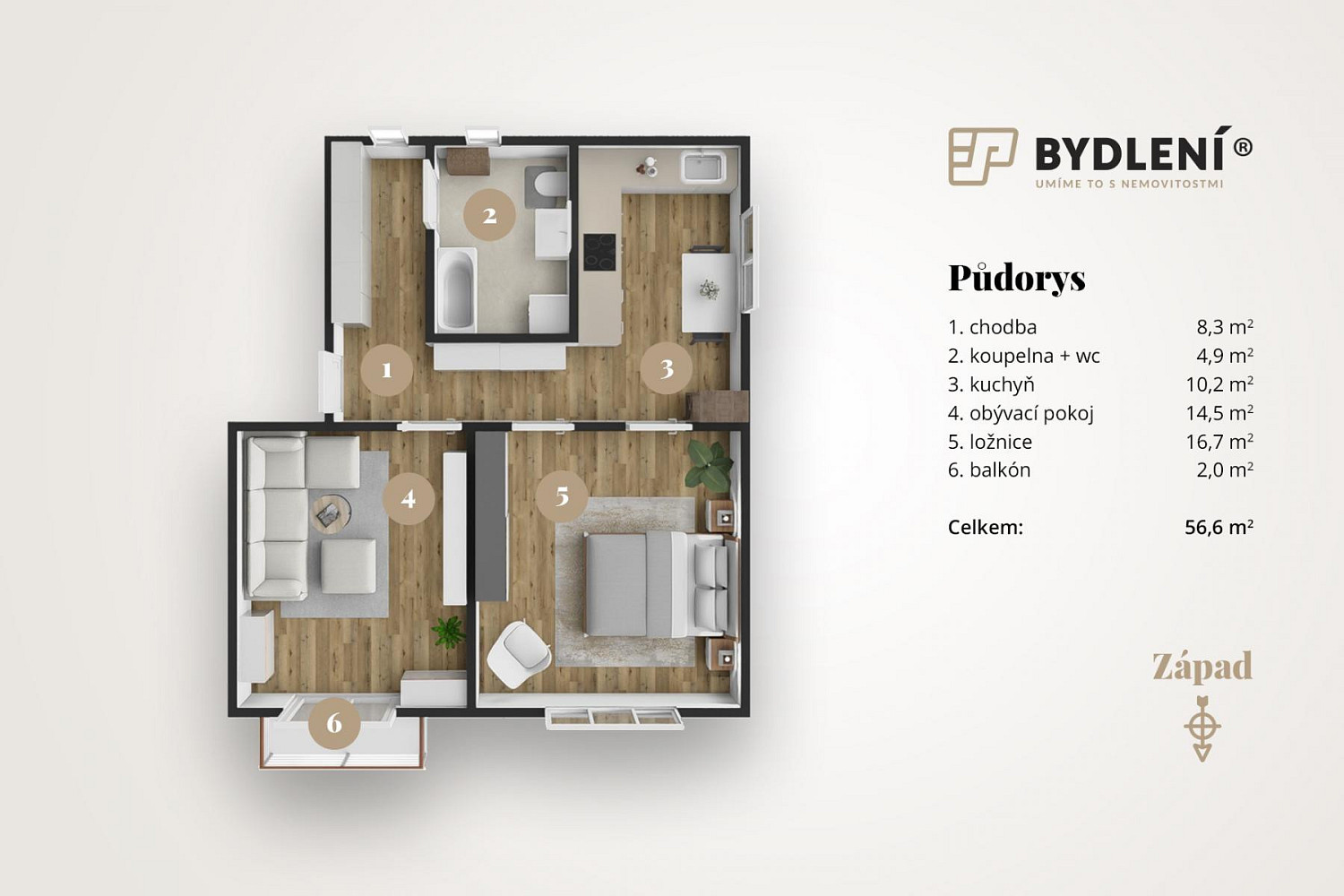 Prodej bytu 2+1 55 m² – fotografie 5