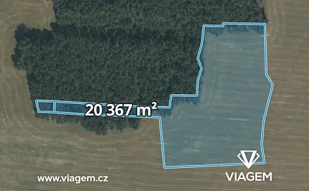 Prodej pole 5 464 m², Slabčice, okres Písek