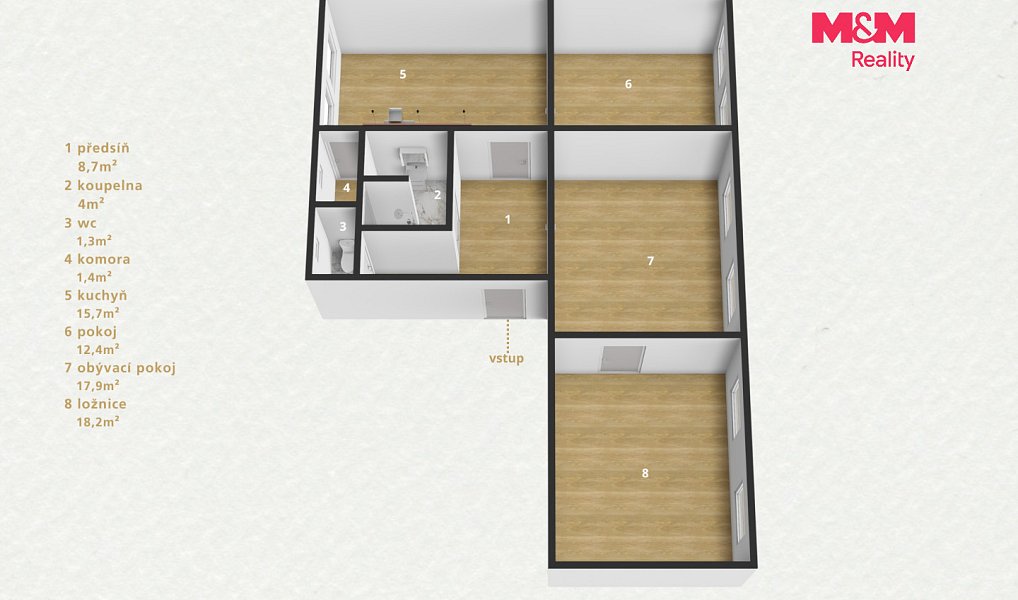 Prodej bytu 3+1 76 m², Dalovice – náhled fotky 9