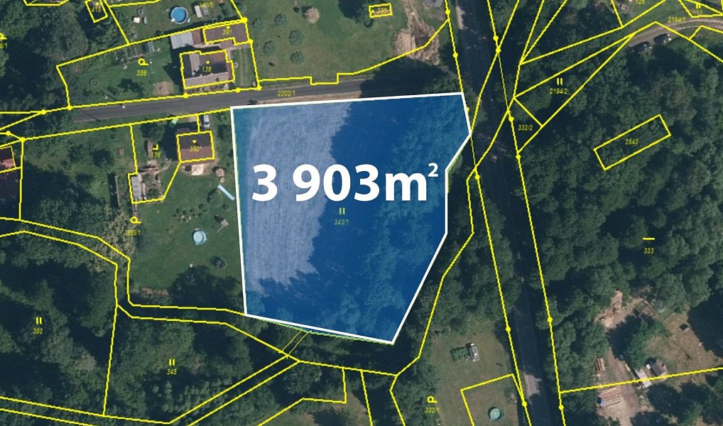 Prodej louky 3 903 m², Krásný Les – náhled fotky 3