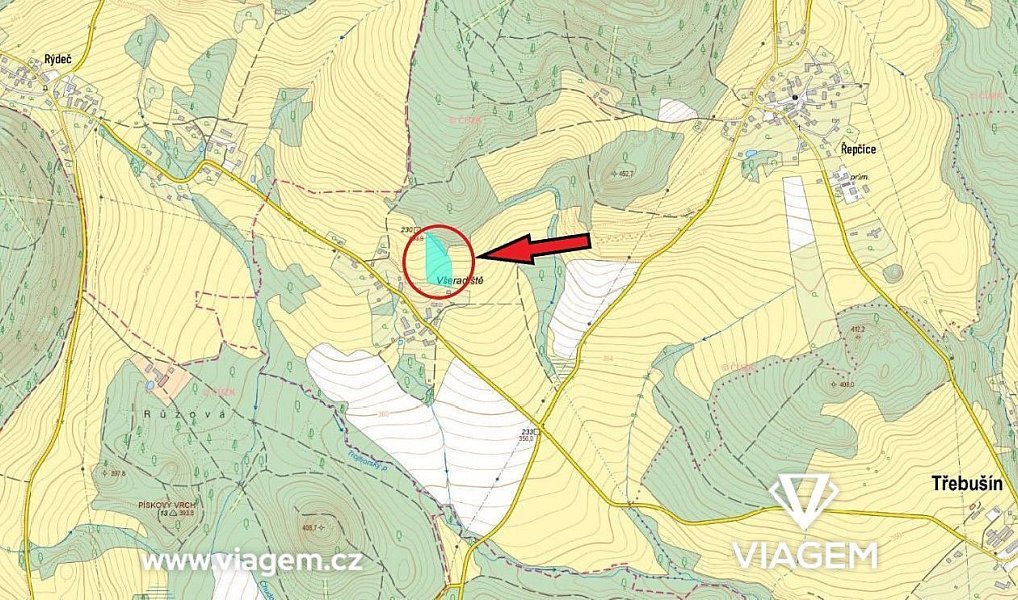 Prodej zahrady 7 720 m², Třebušín – náhled fotky 3