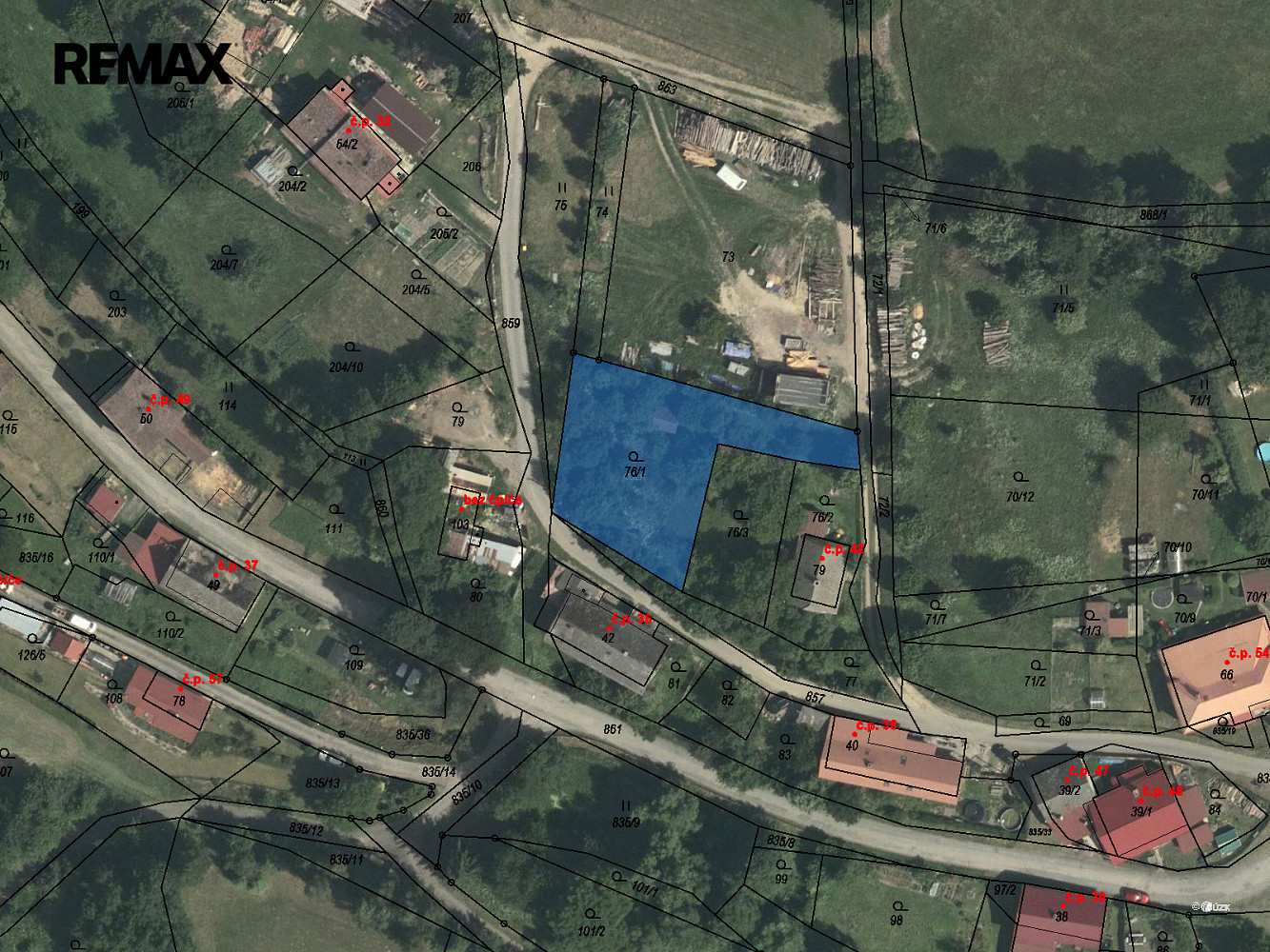 Prodej stavebního pozemku 941 m² – fotografie 3