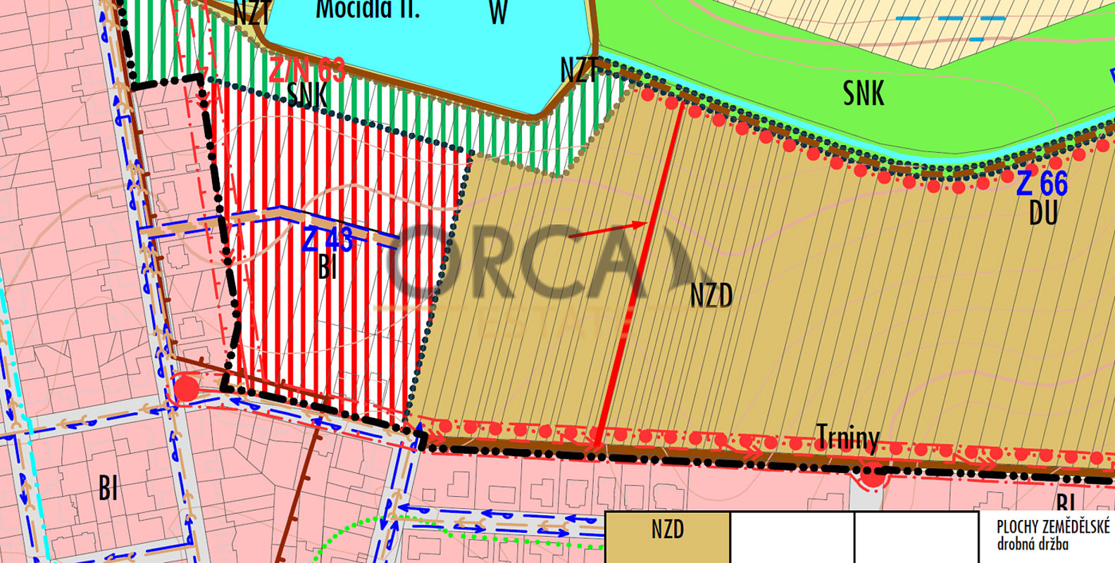 Prodej pole 416 m²