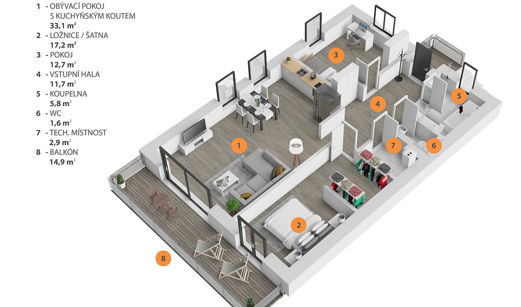 Prodej bytu 4+kk 115 m², Lysá nad Labem – náhled fotky 3