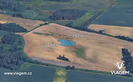 Prodej pole 435 m², Veselí nad Lužnicí, okres Tábor