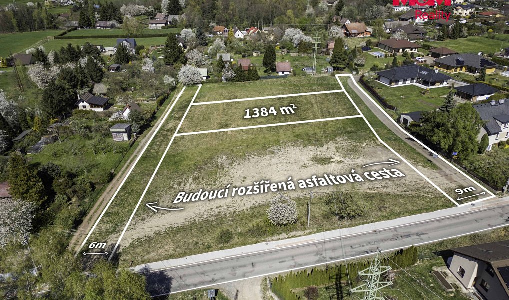 Prodej stavebního pozemku 1 384 m², Kramolna – náhled fotky 3