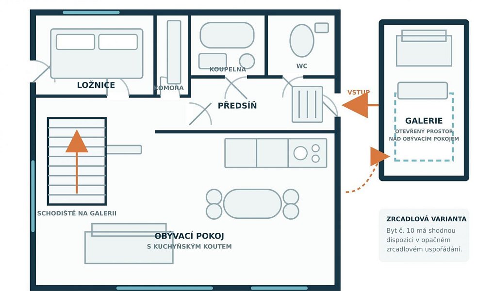 Pronájem bytu 2+kk 89 m², Úherce – náhled fotky 11