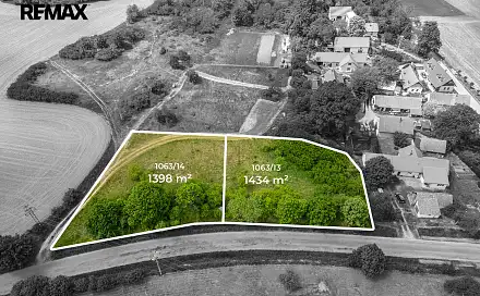 Prodej stavebního pozemku 1 434 m², Milešov, okres Příbram