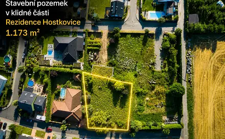 Prodej stavebního pozemku 1 173 m², Tršice - Hostkovice, okres Olomouc