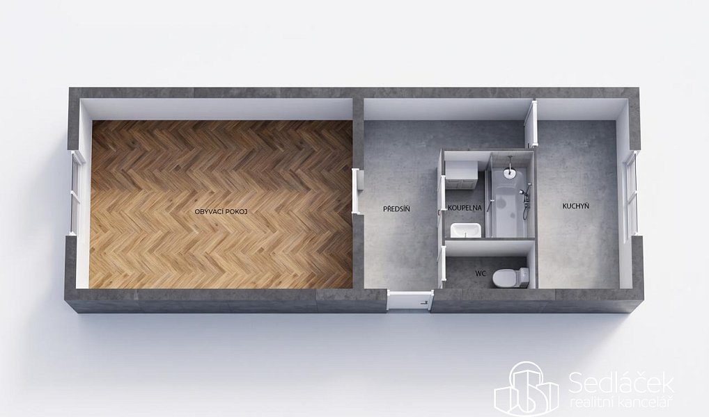 Prodej bytu 1+1 35 m², Nová Role – náhled fotky 3