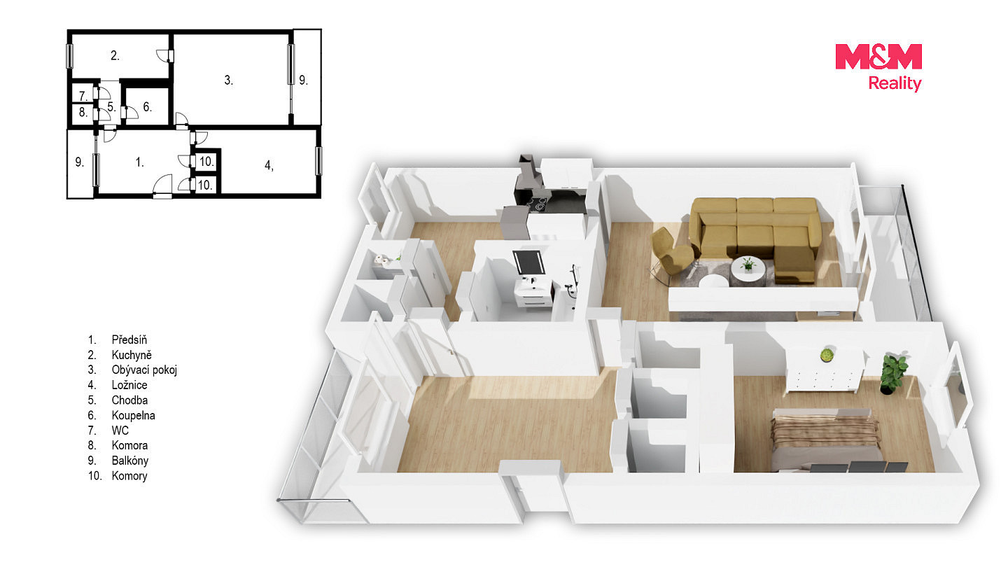 Prodej bytu 2+1 83 m² – fotografie 4