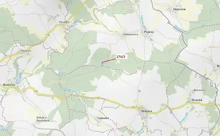 Dražba lesa 5 348 m², Psárov