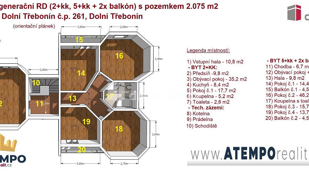 Prodej domu 253 m² s pozemkem 2 075 m², Dolní Třebonín – náhled fotky 22
