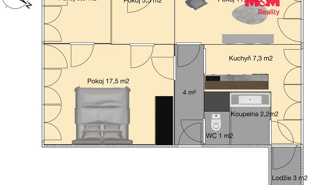 Prodej bytu 4+1 56 m², Náchod – náhled fotky 16