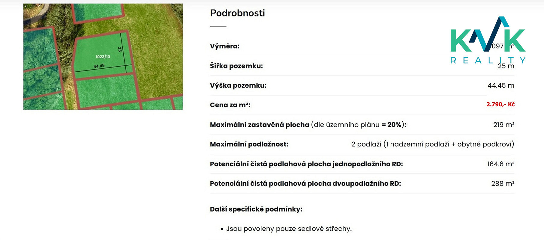 Prodej stavebního pozemku 1 097 m² — photo 2