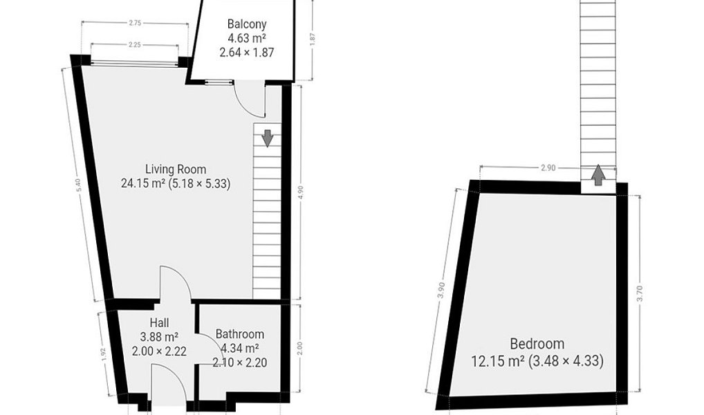 Pronájem bytu 2+kk 45 m², Praha – náhled fotky 12