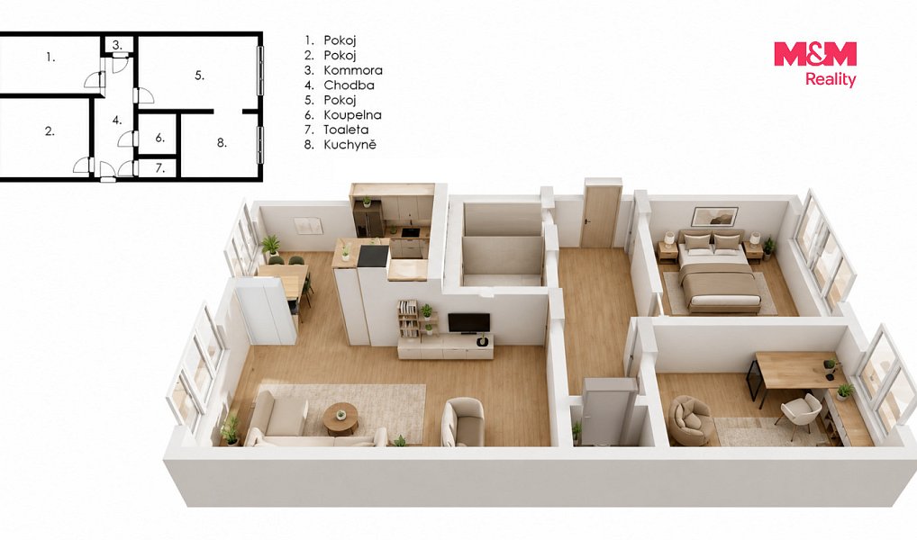 Prodej bytu 3+1 68 m², Neratovice – náhled fotky 6
