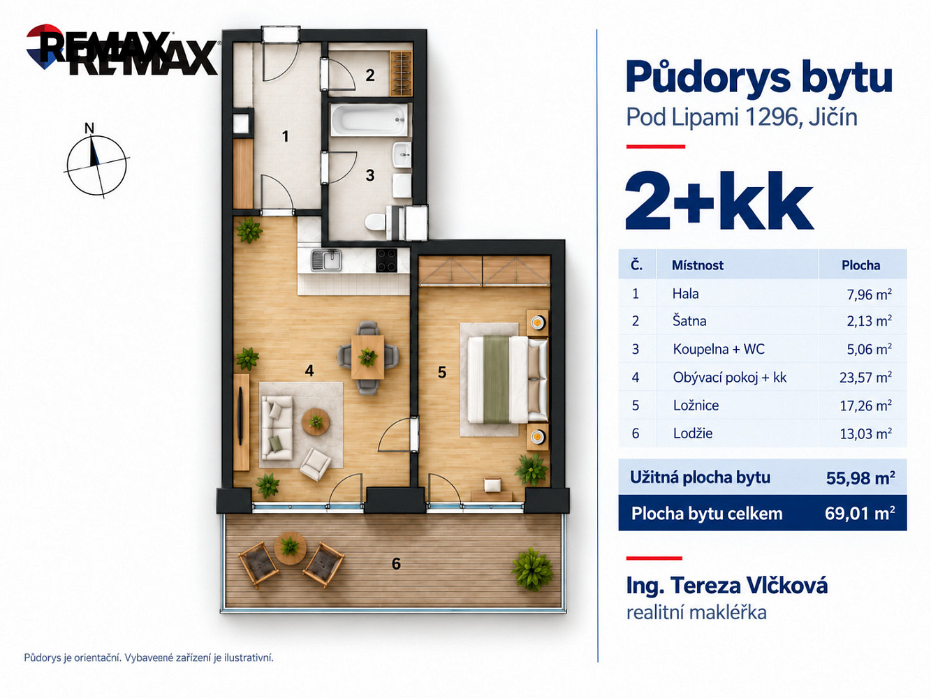 Pronájem bytu 2+kk 69 m² – fotografie 4
