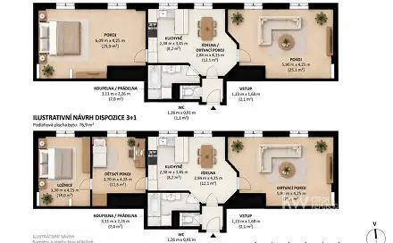 Prodej bytu 2+1 77 m², Budečská, Praha 2 - Vinohrady