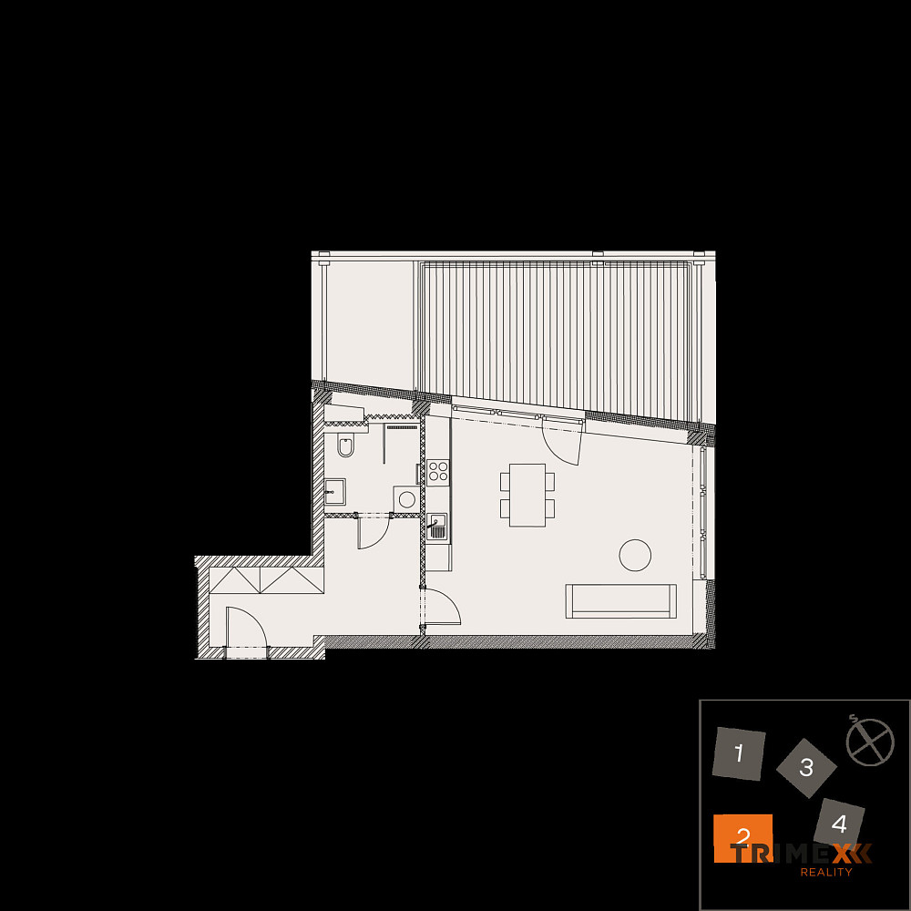 Prodej bytu 1+kk 42 m² – fotografie 3