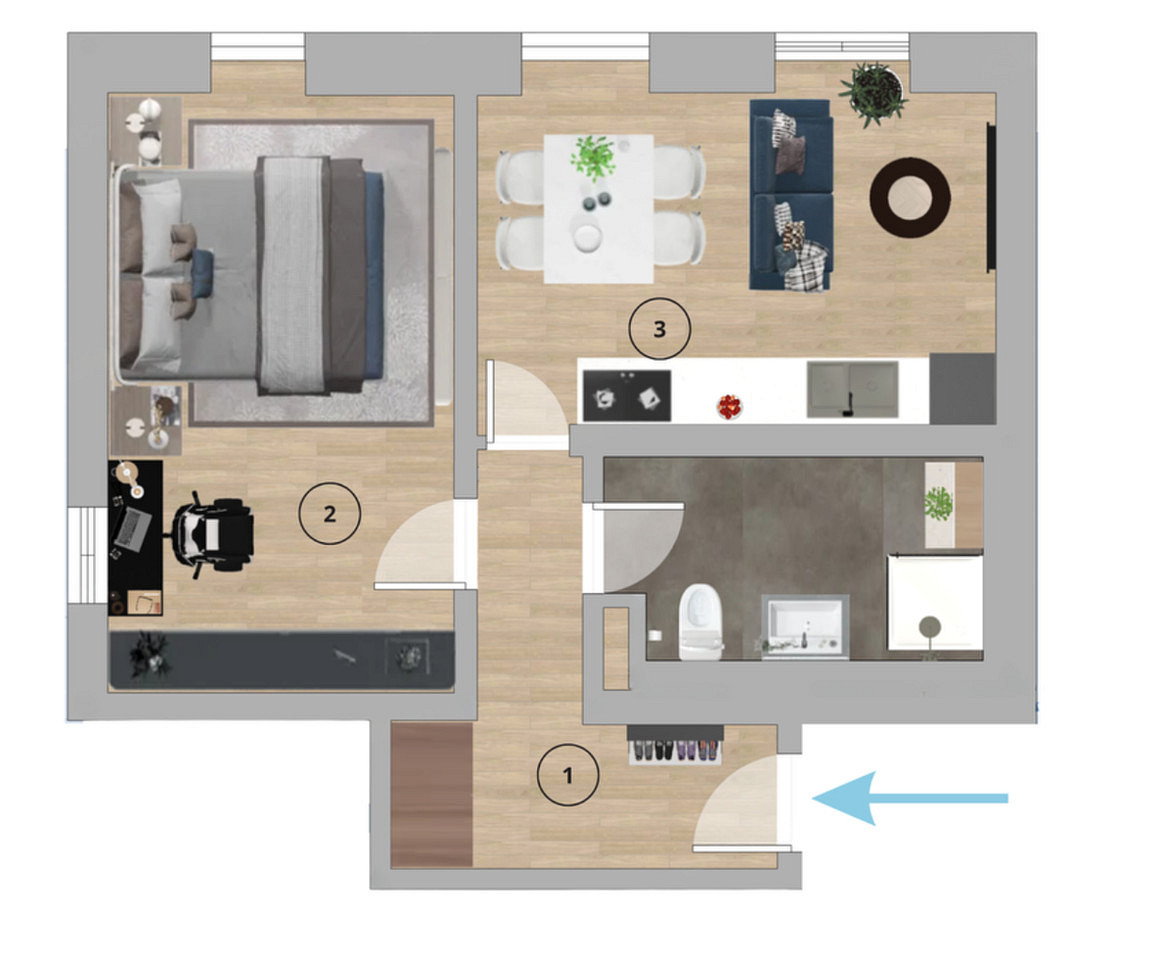 Prodej bytu 2+kk 44 m² – fotografie 3