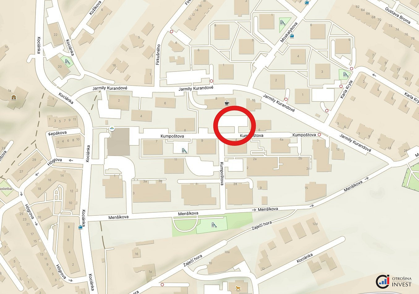 Pronájem parkovacího stání 12 m2, brno