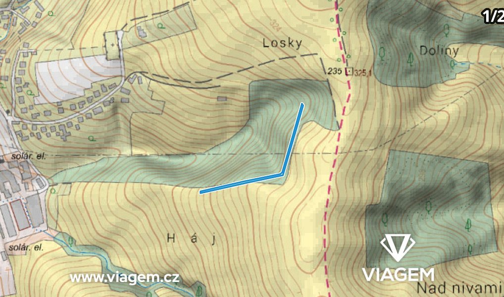 Prodej lesa 4 655 m², Kaňovice – náhled fotky 3