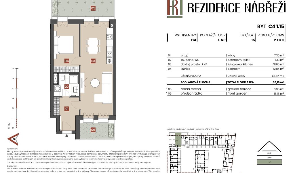 Prodej bytu 2+kk 57 m², Brandýs nad Labem-Stará Boleslav – náhled fotky 2