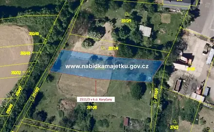 Prodej zahrady 760 m², Koryčany, okres Kroměříž