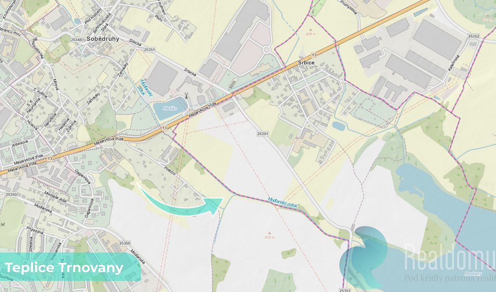 Prodej louky 2 554 m², Teplice – náhled fotky 4