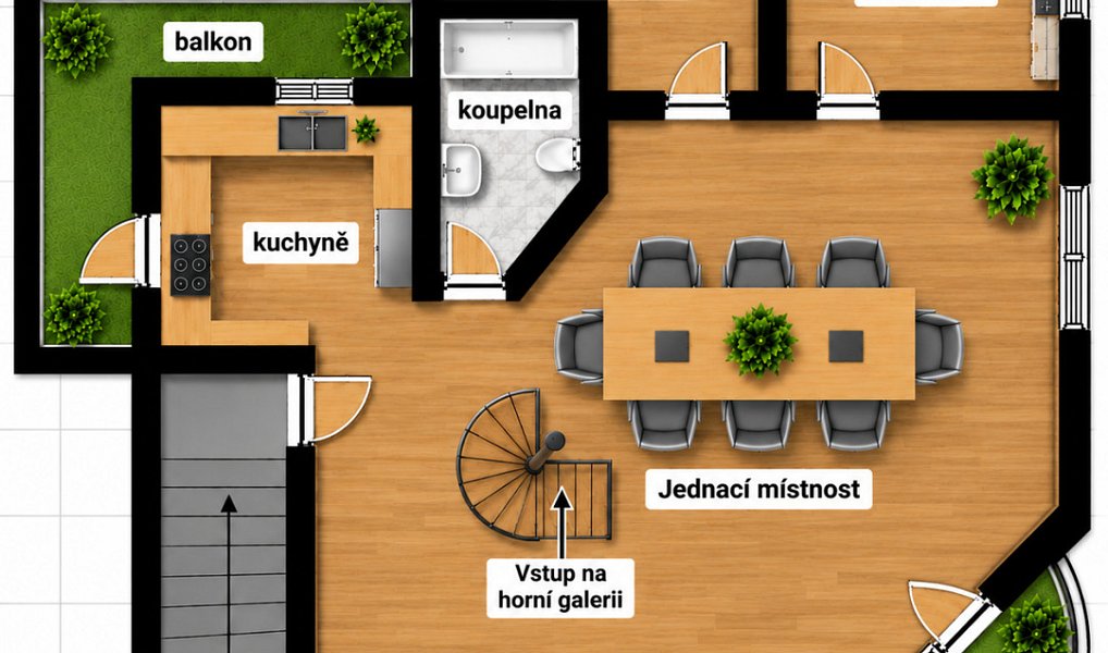 Pronájem kanceláře 162 m², Praha – náhled fotky 7