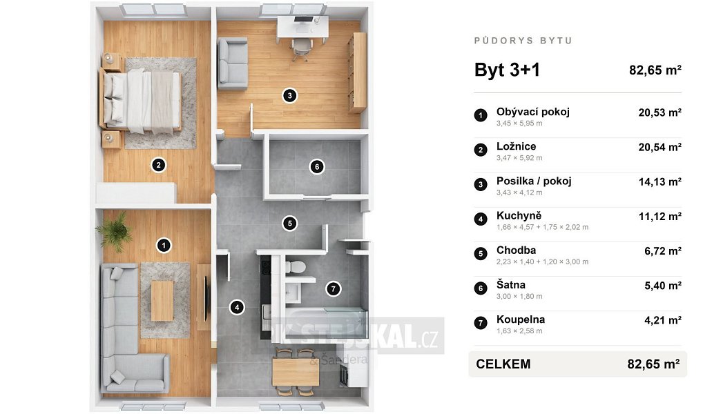 Prodej bytu 3+1 84 m², České Budějovice – náhled fotky 3