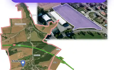 Prodej komerčního pozemku 11 652 m², J. Dundra, Stochov, okres Kladno